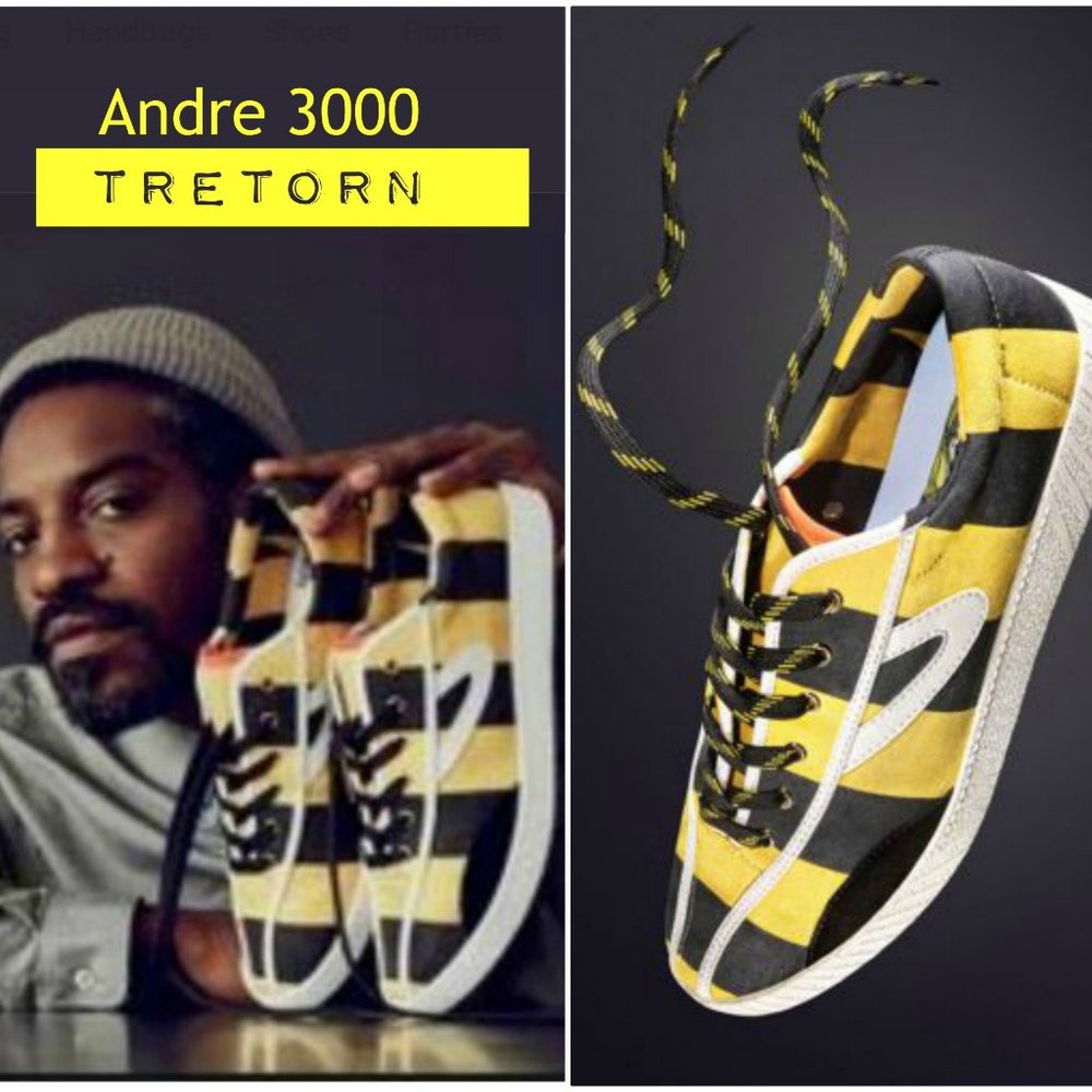 Andre 3000 Benjamin Rugby Stripe Nylite Sneakers